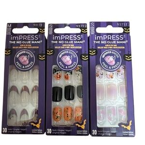 Kiss Impress Glow in the Dark Halloween Nails  Bundle-New, unopened